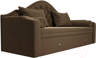 Диван Лига Диванов Сойер / 100570 (микровельвет, коричневый)