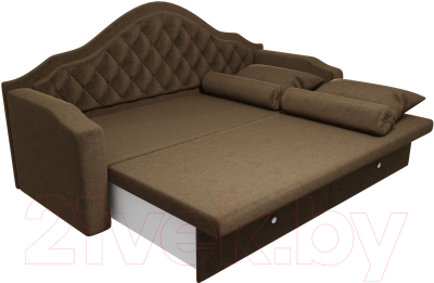 Диван Лига Диванов Сойер / 100570 (микровельвет, коричневый)