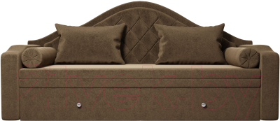Диван Лига Диванов Сойер / 100570 (микровельвет, коричневый)