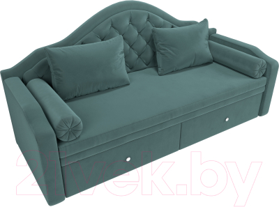 Диван Лига Диванов Сойер / 100574 (велюр MR, бирюзовый)