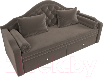 Диван Лига Диванов Сойер / 100576 (велюр MR, коричневый)