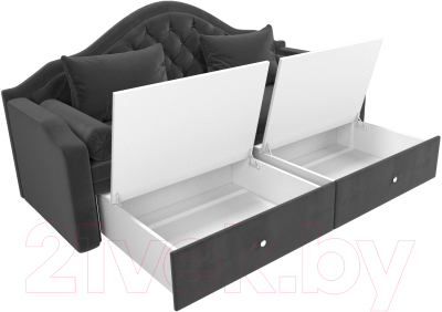 Диван Лига Диванов Сойер / 100577 (велюр MR, серый)