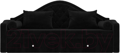Диван Лига Диванов Сойер / 100579 (велюр MR, черный)