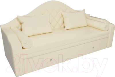 Диван Лига Диванов Сойер / 100586 (экокожа, бежевый)