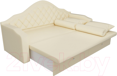 Диван Лига Диванов Сойер / 100586 (экокожа, бежевый)