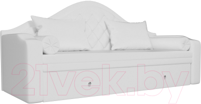 Диван Лига Диванов Сойер / 100587 (экокожа, белый) - фото