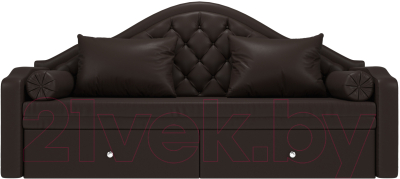 Диван Лига Диванов Сойер / 100588 (экокожа, коричневый)