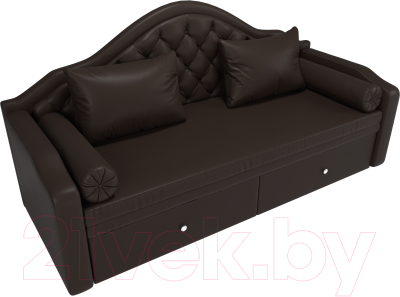 Диван Лига Диванов Сойер / 100588 (экокожа, коричневый)