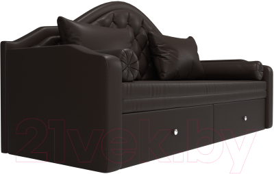 Диван Лига Диванов Сойер / 100588 (экокожа, коричневый)
