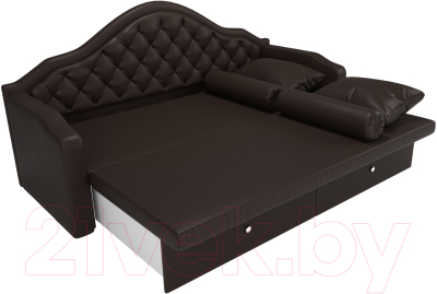 Диван Лига Диванов Сойер / 100588 (экокожа, коричневый)