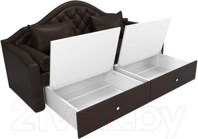 Диван Лига Диванов Сойер / 100588 (экокожа, коричневый)
