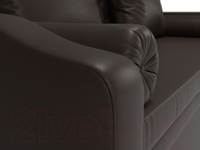 Диван Лига Диванов Сойер / 100588 (экокожа, коричневый)