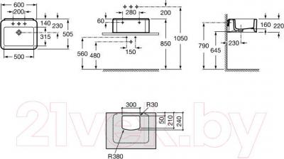 Умывальник Roca Element 60x50.5 / A327571000