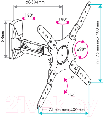 Кронштейн для телевизора VLK Trento-23
