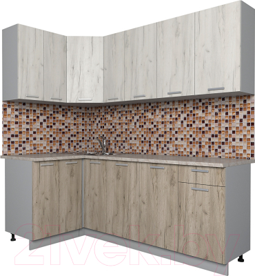 Готовая кухня Интерлиния Мила Лайт 1.2x2.1 - фото