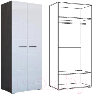 Шкаф Горизонт Мебель Ненси 2х ств.