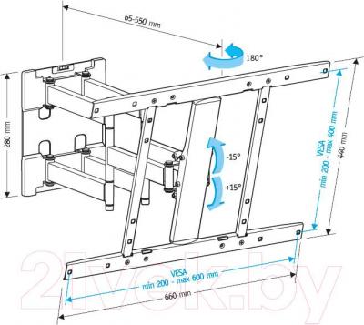Кронштейн для телевизора Holder LCD-SU6602-B
