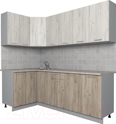 Готовая кухня Интерлиния Мила Лайт 1.2x2.2 - фото