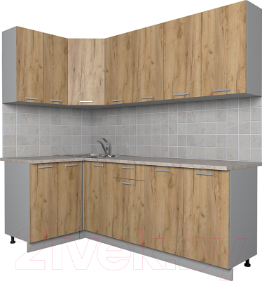 Готовая кухня Интерлиния Мила Лайт 1.2x2.2 - фото