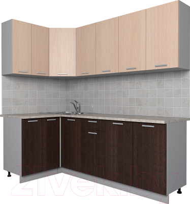 Готовая кухня Интерлиния Мила Лайт 1.2x2.2 - фото