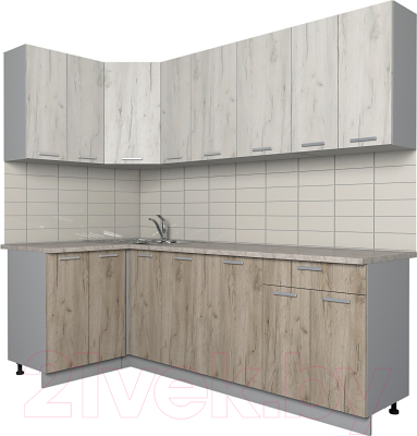 Готовая кухня Интерлиния Мила Лайт 1.2x2.3 - фото