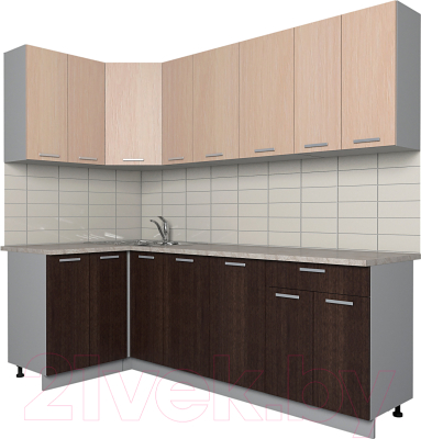 Готовая кухня Интерлиния Мила Лайт 1.2x2.3 - фото