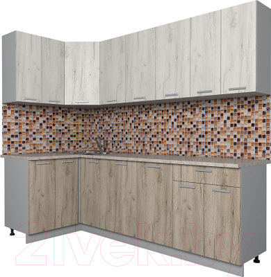 Готовая кухня Интерлиния Мила Лайт 1.2x2.4 - фото