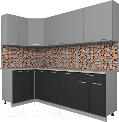 Готовая кухня Интерлиния Мила Лайт 1.2x2.4 - фото