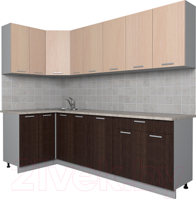 Готовая кухня Интерлиния Мила Лайт 1.2x2.5 - фото