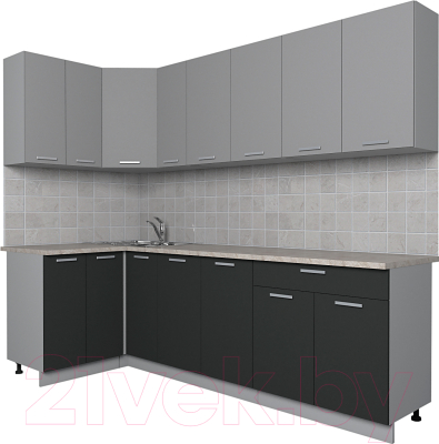 Готовая кухня Интерлиния Мила Лайт 1.2x2.5 - фото