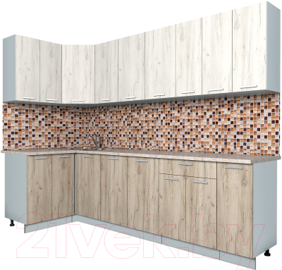Готовая кухня Интерлиния Мила Лайт 1.2х2.6 - фото
