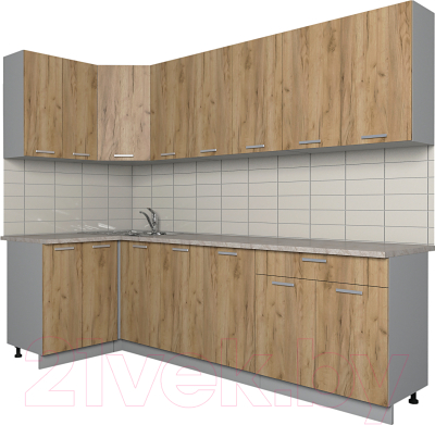 Готовая кухня Интерлиния Мила Лайт 1.2x2.6 - фото