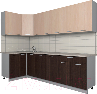 Готовая кухня Интерлиния Мила Лайт 1.2x2.6 - фото