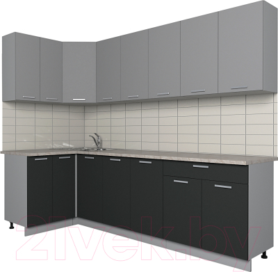 Готовая кухня Интерлиния Мила Лайт 1.2x2.6 - фото