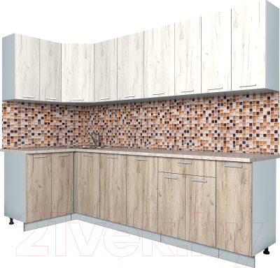 Готовая кухня Интерлиния Мила Лайт 1.2x2.7 - фото