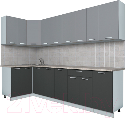 Готовая кухня Интерлиния Мила Лайт 1.2x2.8 - фото
