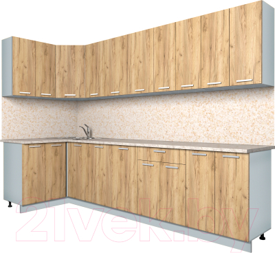 Готовая кухня Интерлиния Мила Лайт 1.2x3.0 - фото