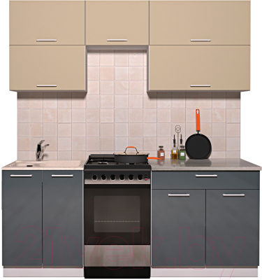 Готовая кухня Интерлиния Мила Gloss 50-19 - фото