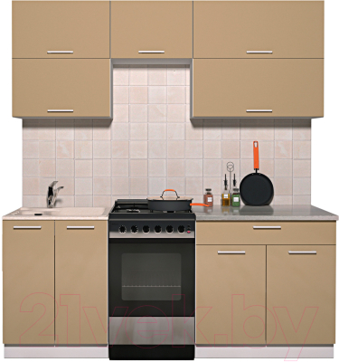 Готовая кухня Интерлиния Мила Gloss 50-19 - фото