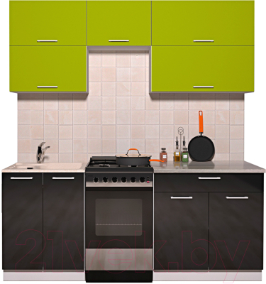 Готовая кухня Интерлиния Мила Gloss 50-19 - фото