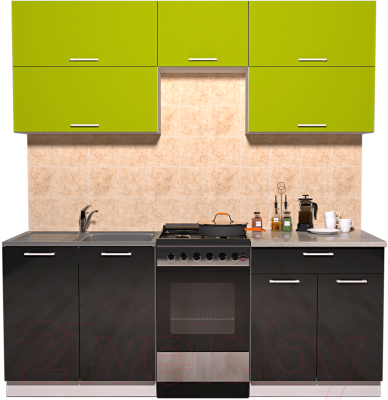 Готовая кухня Интерлиния Мила Gloss 50-20 - фото