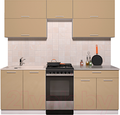 Готовая кухня Интерлиния Мила Gloss 50-21 - фото