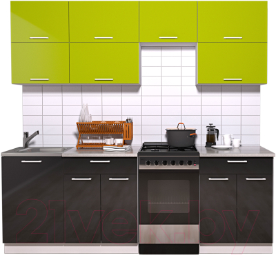 Готовая кухня Интерлиния Мила Gloss 50-22 - фото