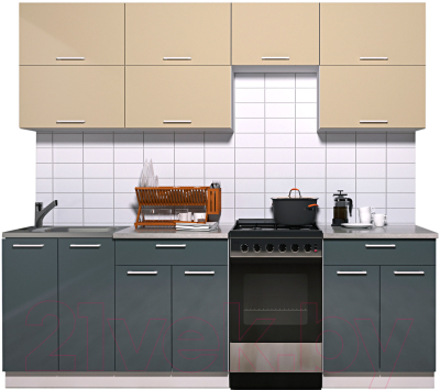 Готовая кухня Интерлиния Мила Gloss 50-23 - фото