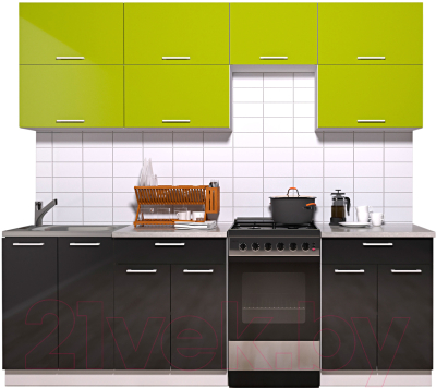 Готовая кухня Интерлиния Мила Gloss 50-23 - фото