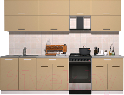 Готовая кухня Интерлиния Мила Gloss 50-27 - фото