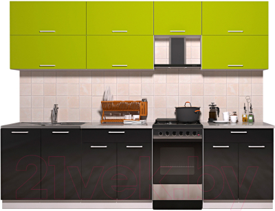 Готовая кухня Интерлиния Мила Gloss 50-27 - фото