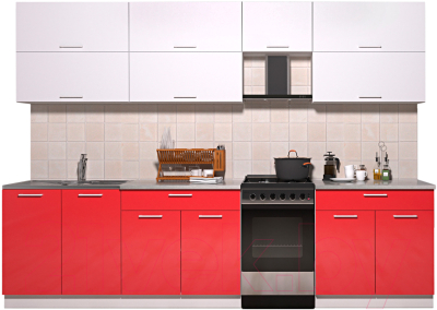 Готовая кухня Интерлиния Мила Gloss 50-29 - фото