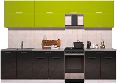 Готовая кухня Интерлиния Мила Gloss 50-29 - фото