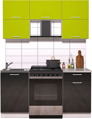 Готовая кухня Интерлиния Мила Gloss 60-16 - фото